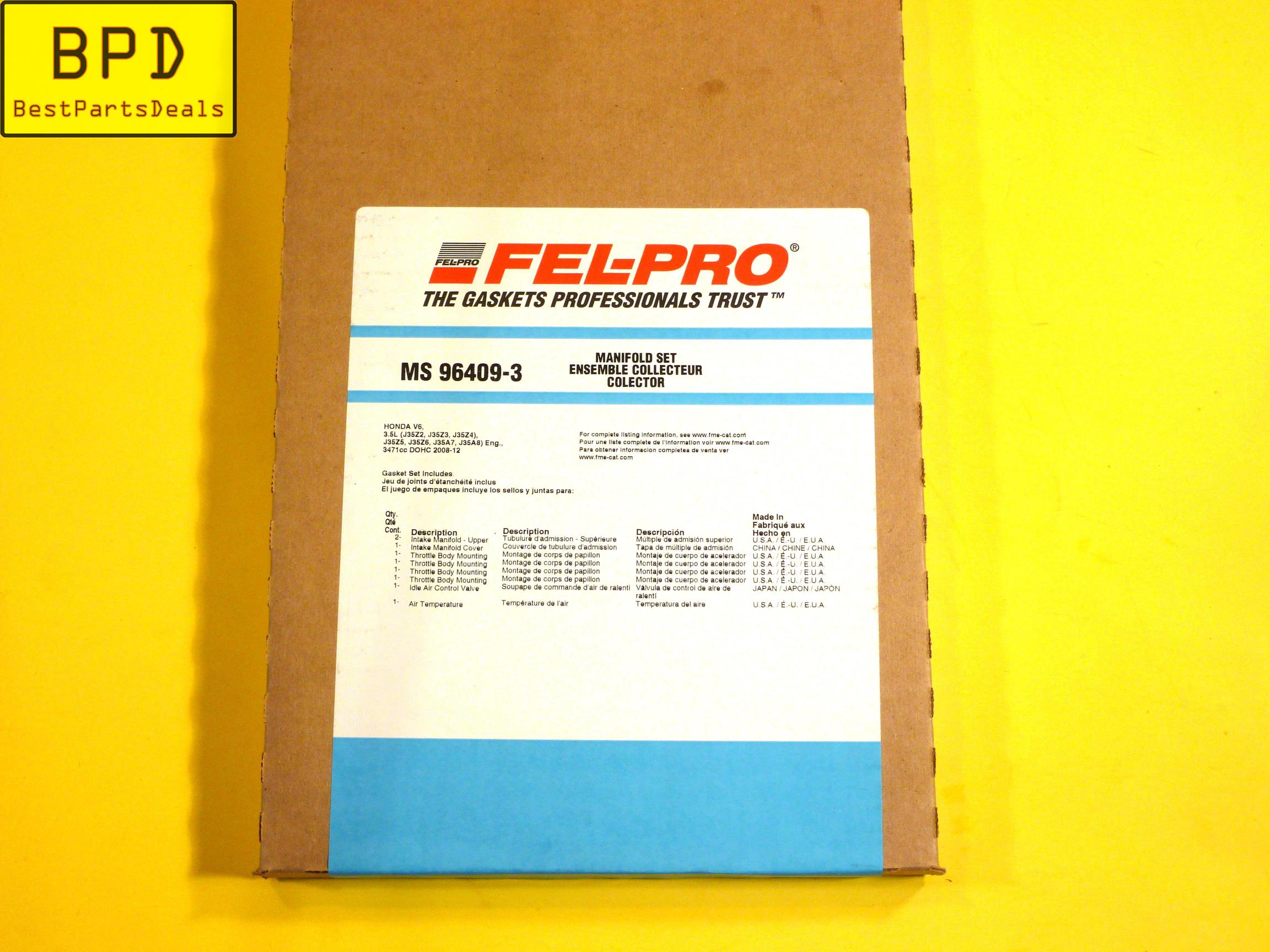 Fuel Injection Plenum Gasket Set Fel-Pro MS 96409-3